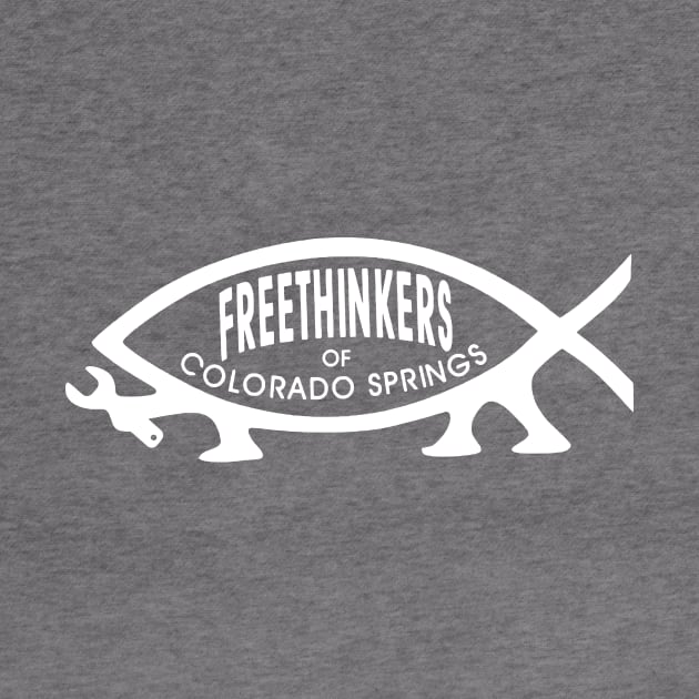 Freethinkers of Colorado Springs Logo White by Freethinkers of Colorado Springs